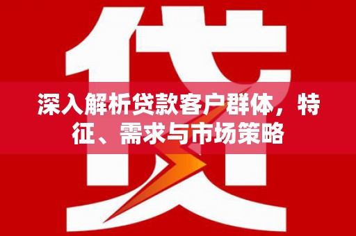 城厢深入解析贷款客户群体，特征、需求与市场策略