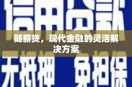城厢随薪贷，现代金融的灵活解决方案