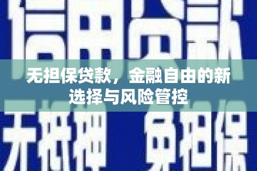 城厢无担保贷款，金融自由的新选择与风险管控