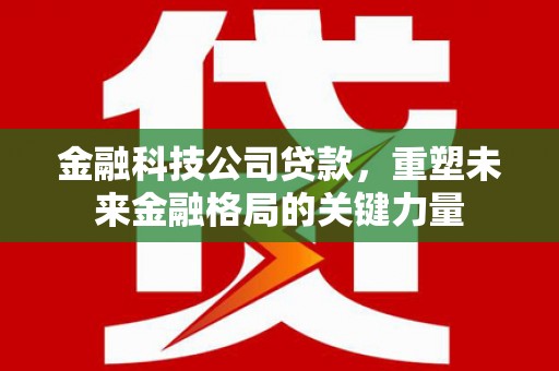 城厢金融科技公司贷款，重塑未来金融格局的关键力量