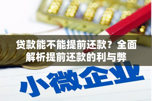 城厢贷款能不能提前还款？全面解析提前还款的利与弊