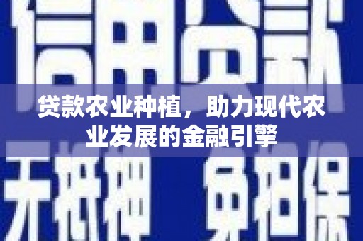 城厢贷款农业种植，助力现代农业发展的金融引擎