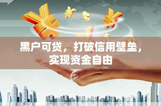 城厢黑户可贷，打破信用壁垒，实现资金自由