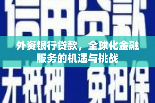 城厢外资银行贷款，全球化金融服务的机遇与挑战