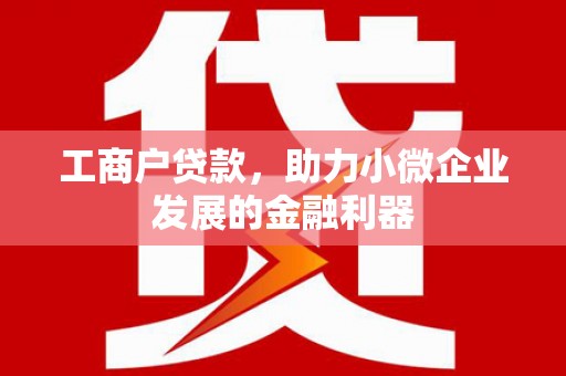 城厢工商户贷款，助力小微企业发展的金融利器