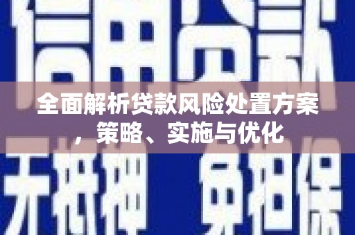 城厢全面解析贷款风险处置方案，策略、实施与优化