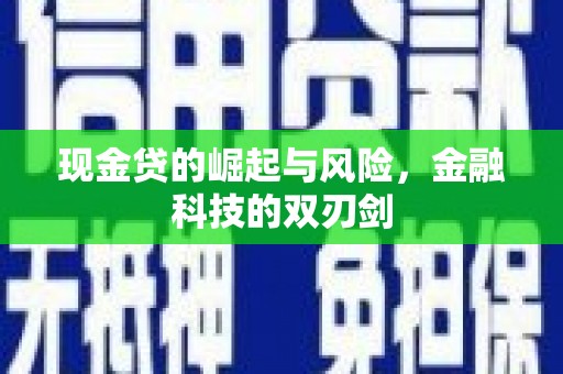 城厢现金贷的崛起与风险，金融科技的双刃剑