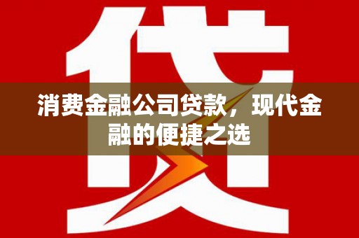 城厢消费金融公司贷款，现代金融的便捷之选