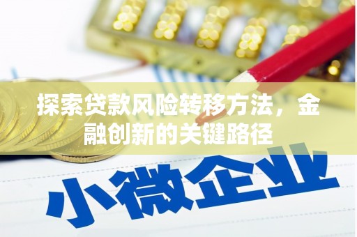 城厢探索贷款风险转移方法，金融创新的关键路径