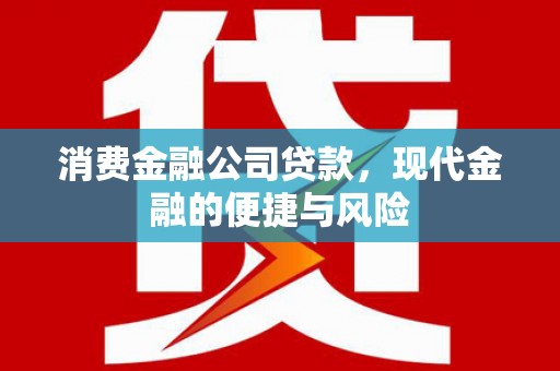 城厢消费金融公司贷款，现代金融的便捷与风险