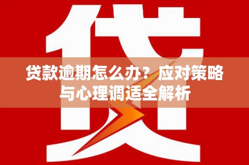 城厢贷款逾期怎么办？应对策略与心理调适全解析