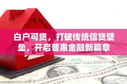 城厢白户可贷，打破传统信贷壁垒，开启普惠金融新篇章