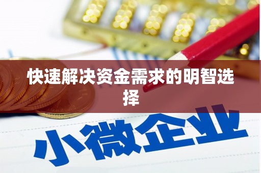城厢快速解决资金需求的明智选择